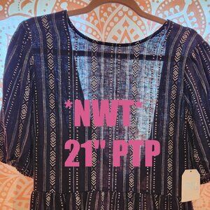 *NWT* Time and Tru - Tie Back Mini Dress